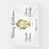 黄金の木は永遠に洗練さ結婚れた 横断幕 (縦)