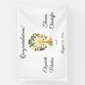 黄金の木は永遠に洗練さ結婚れた 横断幕 (縦)