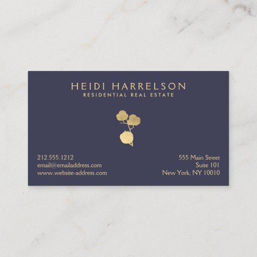 黄金の木綿工場オンダスキーブルー 名刺 (裏面)