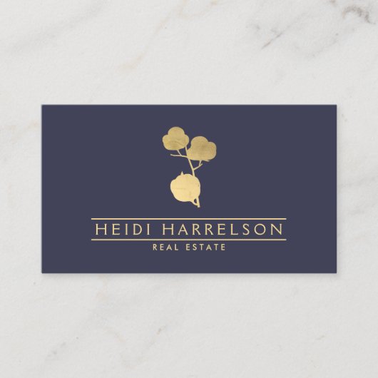 黄金の木綿工場オンダスキーブルー 名刺 (正面)