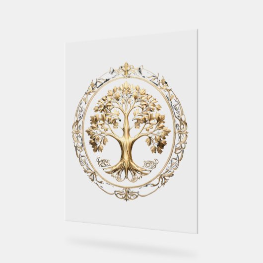 黄金の木 アクリルサイン (傾斜)