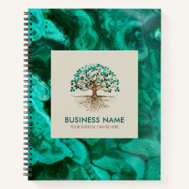 黄金の木 – ヤグドラシル – マラカイト葉 ノートブック