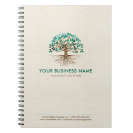 黄金の木 – ヤグドラシル – マラカイト葉 ノートブック