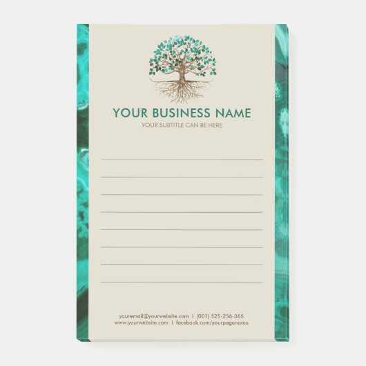 黄金の木 – ヤグドラシル – マラカイト葉 ポストイット (正面)