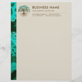 黄金の木 – ヤグドラシル – マラカイト葉 レターヘッド