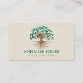 黄金の木 – ヤグドラシル – マラカイト葉 名刺 (正面)