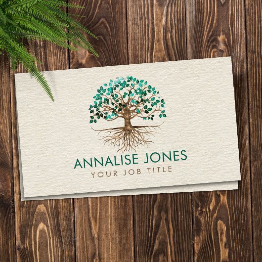 黄金の木 – ヤグドラシル – マラカイト葉 名刺