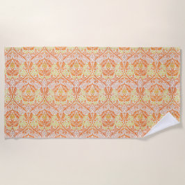 黄金の枝の模様（ウィリアム・モリス著） ビーチタオル