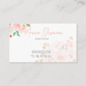 黄金の枠と花を持つ美しいデザイン コーリングカード (裏面)