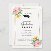 黄金の枠と花 招待状 (正面)