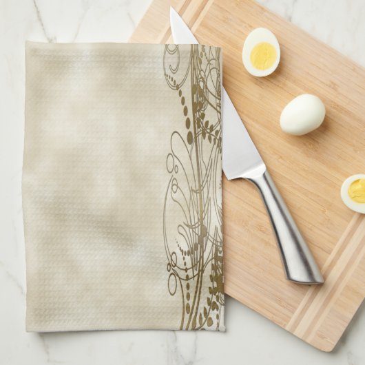 黄金の柱 キッチンタオル (四つ折り)