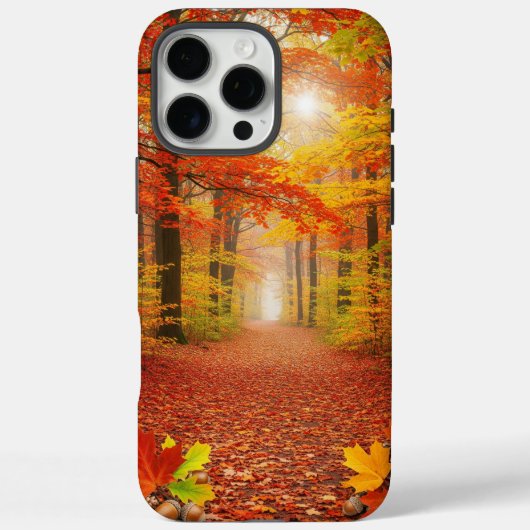 黄金の森と暖かい秋の森の離れ道 Case-Mate iPhoneケース (裏面)