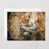 黄金の森の中の絵画人 ポストカード (正面/裏面)