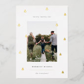 黄金の森 |クリスマスエレガントの写真 箔シーズンカード (正面)