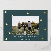 黄金の森 |クリスマスエレガントの写真 箔シーズンカード (正面)