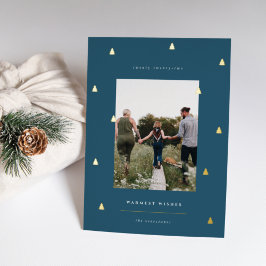 黄金の森 |クリスマスエレガントの写真 箔シーズンカード