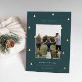 黄金の森 |クリスマスエレガントの写真 箔シーズンカード