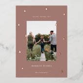 黄金の森 |クリスマスエレガントの写真 箔シーズンカード (正面)