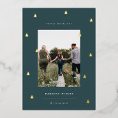 黄金の森 |クリスマスエレガントの写真 箔シーズンカード (正面)