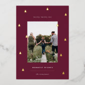 黄金の森 |クリスマスエレガントの写真 箔シーズンカード (正面)