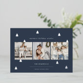 黄金の森 |クリスマスエレガント写真コラージュ 箔シーズンカード (立ち正面)