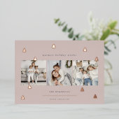 黄金の森 |クリスマスエレガント写真コラージュ 箔シーズンカード (立ち正面)