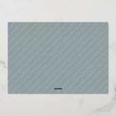 黄金の森 |クリスマスエレガント写真コラージュ 箔シーズンカード (裏面)