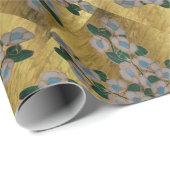 黄金の樹皮に咲くオーストラリア産のレザーウッドの花 ラッピングペーパー (ロールコーナー)