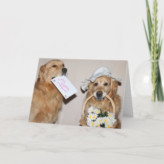 黄金の母の日 カード (正面)