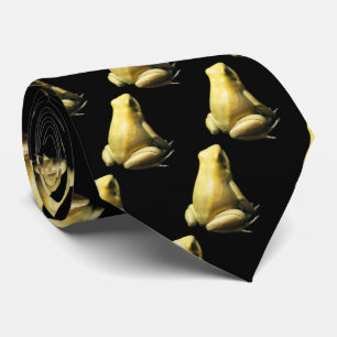 黄金の毒カエルのネックタイ ネクタイ