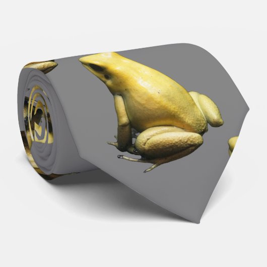 黄金の毒カエルのネックタイ ネクタイ (ロール)