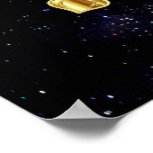 黄金の法輪仏教とヒンドゥー教のシンボル ポスター (角)