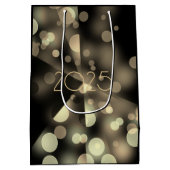 黄金の泡で新年を祝う ミディアムペーパーバッグ (裏面)