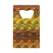 黄金の波の上に黒いレース クレジットカード栓抜き (裏面)