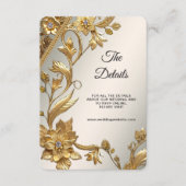 黄金の波状の離れフローラ詳細エンクロージャカード エンクロージャーカード (正面)