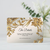 黄金の波状の離れフローラ詳細エンクロージャカード エンクロージャーカード (スタンド正面)