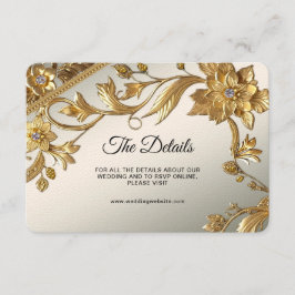 黄金の波状の離れフローラ詳細エンクロージャカード エンクロージャーカード