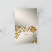 黄金の波離れ状のフローラサンキューカード サンキューカード (内部)