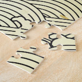 黄金の波、紙のようなテクスチャ。 ジグソーパズル (側面)