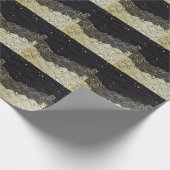 黄金の波、紙のようなテクスチャ。 ラッピングペーパー (角)