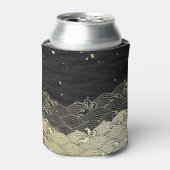 黄金の波、紙のようなテクスチャ。 缶クーラー (缶正面)