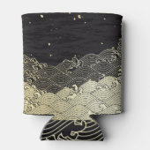 黄金の波、紙のようなテクスチャ。 缶クーラー (裏面)