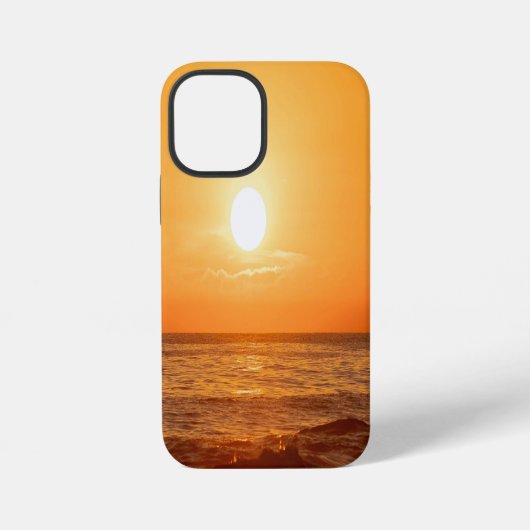 黄金の海の夕焼け iPhoneケース (裏面)