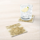 黄金の海の生物 スクエアペーパーコースター (インサイチュ)