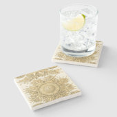 黄金の海の生物 ストーンコースター (横)