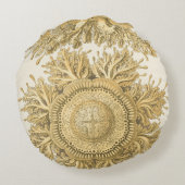 黄金の海の生物 ラウンドクッション (裏面)