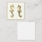 黄金の海馬のペア海の海動物の野生動物 ノートカード (正面/裏面)