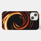黄金の液体スパイラル iPhoneケース (裏面横)