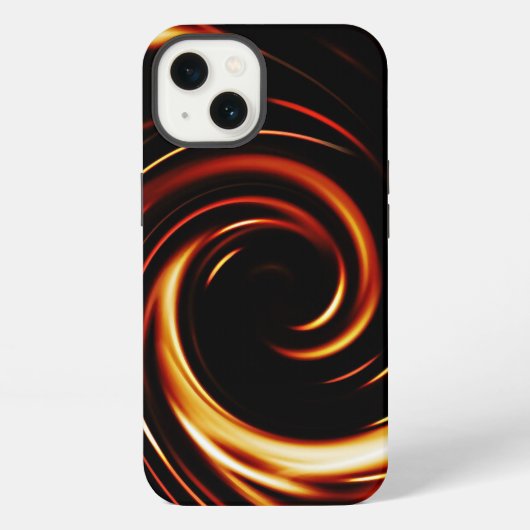 黄金の液体スパイラル iPhoneケース (裏面)