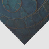 黄金の渦巻き旋回の切り離しを持つコイ 薄葉紙 (詳細)